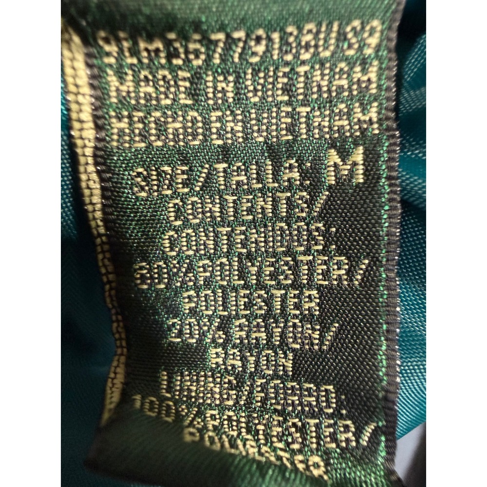 Harve Benard Portrait Collar Jacket M Teal Shawl Button Front Retro Green Fall - Picture 5 of 17